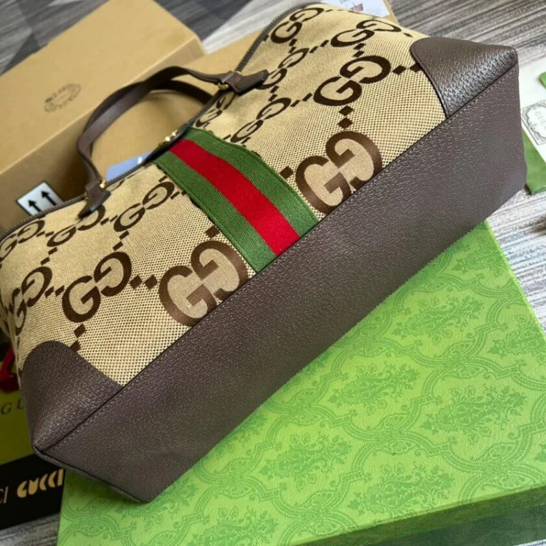 Replica bags lv Brown lea Gucci Ophidia Jumbo GG Medium Tote