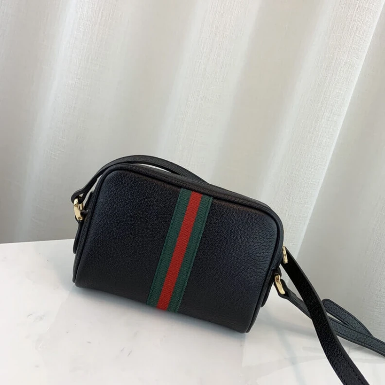 Replica bags Zipper cl Gucci Ophidia Leather Mini Bag Black