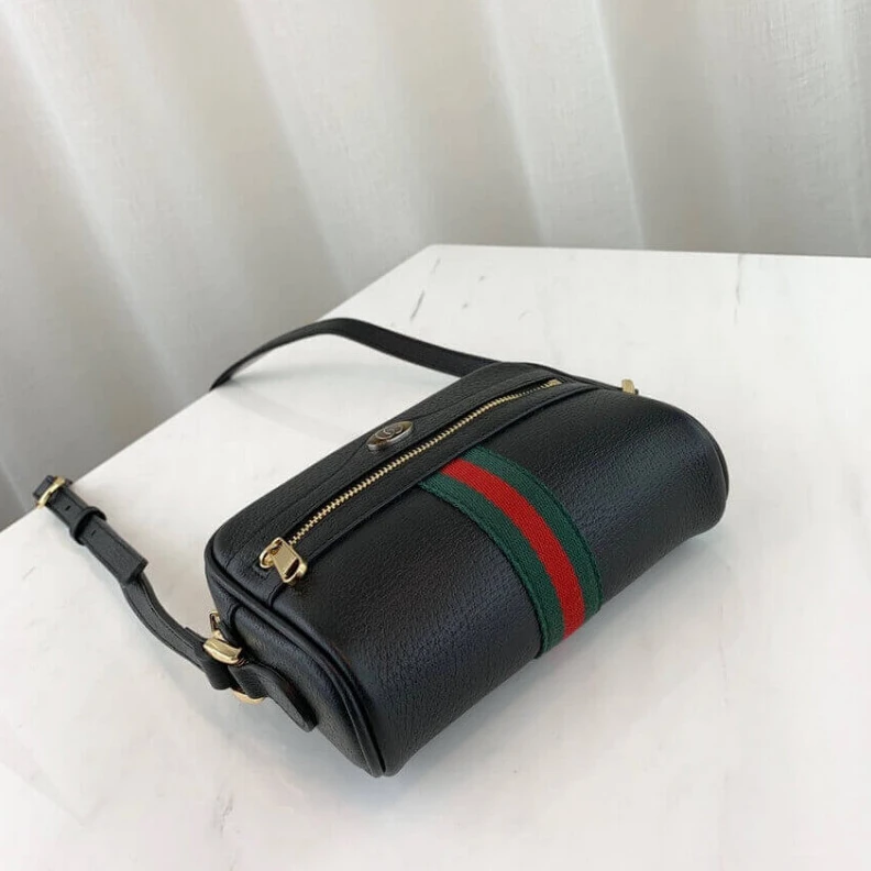 Replica bags Zipper cl Gucci Ophidia Leather Mini Bag Black