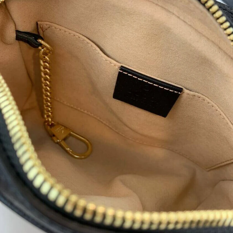 Replica bags Zipper cl Gucci Ophidia Leather Mini Bag Black