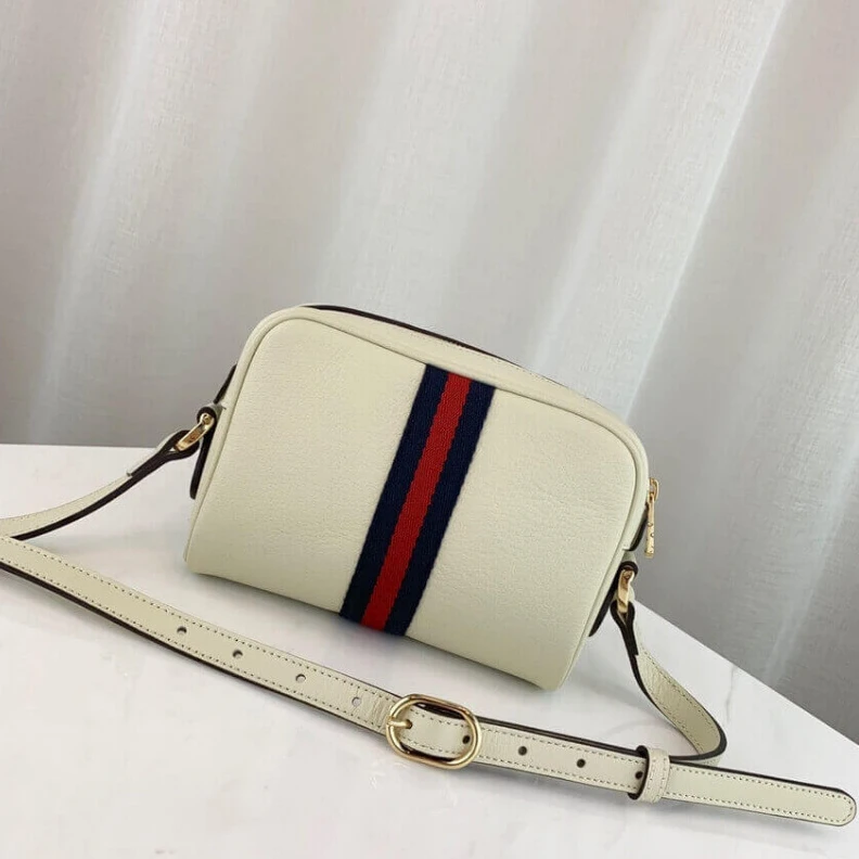 Replica bag Adjustabl Gucci Ophidia Leather Mini Bag White