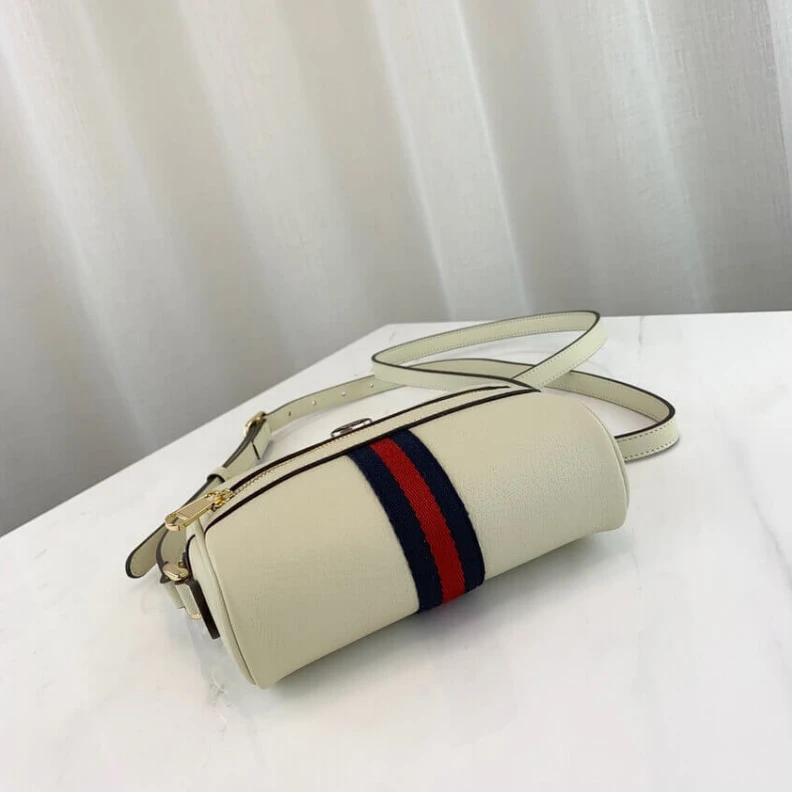 Replica bag Adjustabl Gucci Ophidia Leather Mini Bag White