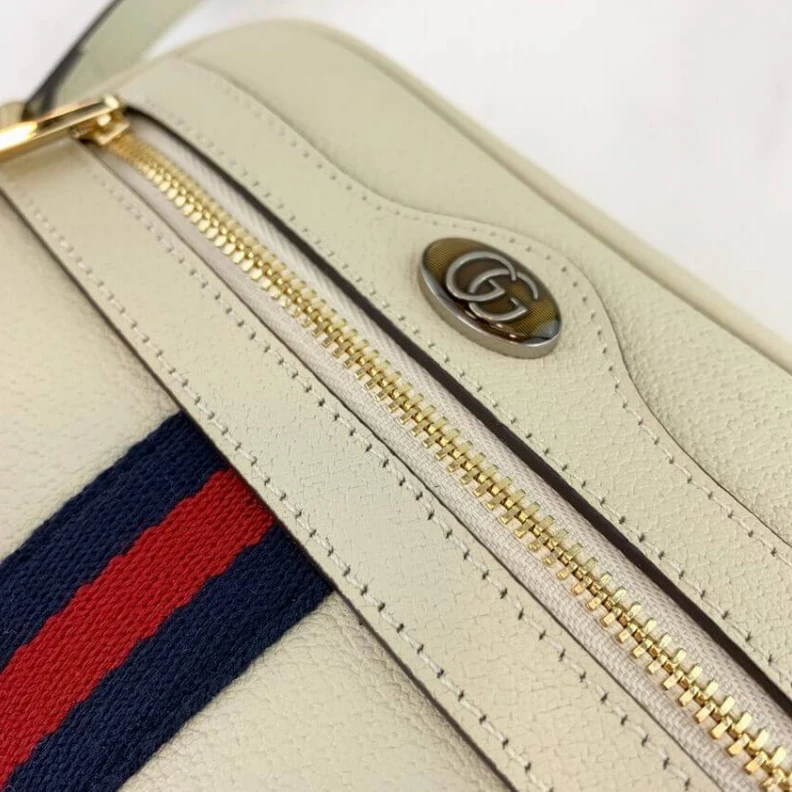 Replica bag Adjustabl Gucci Ophidia Leather Mini Bag White
