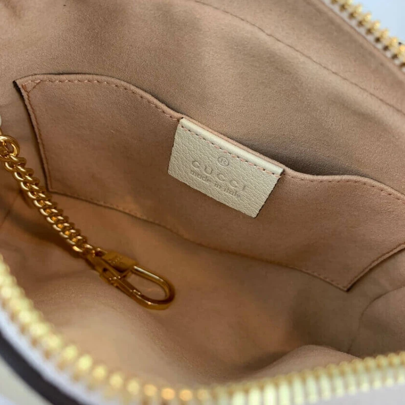 Replica bag Adjustabl Gucci Ophidia Leather Mini Bag White