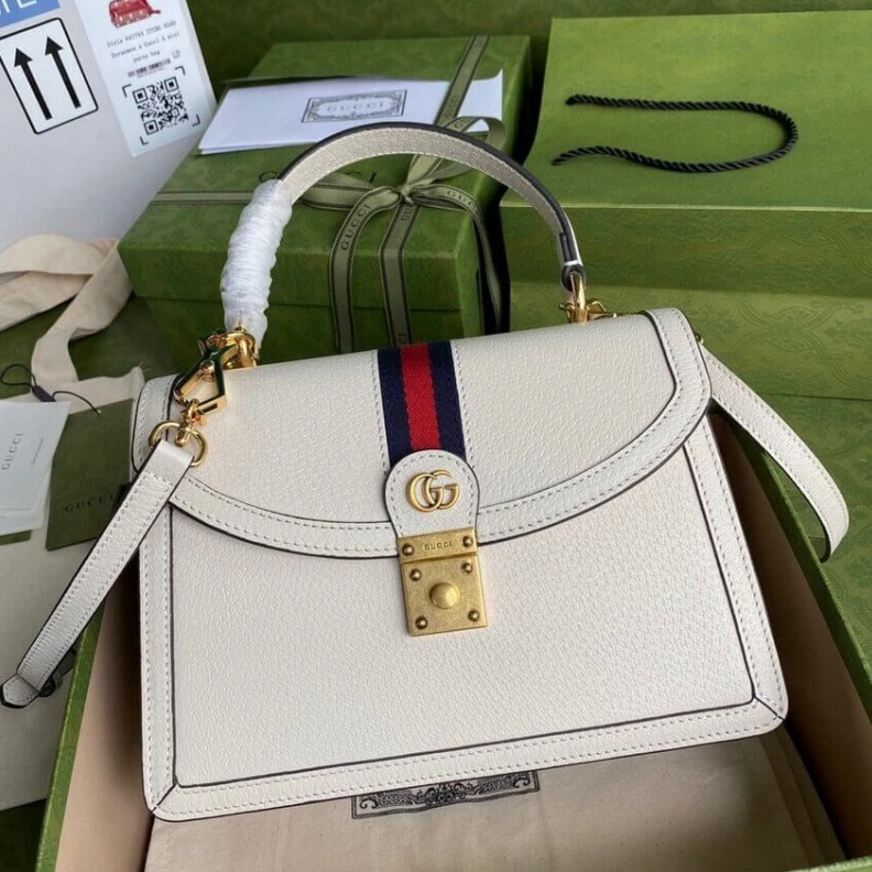 Lv belts replica Microfibe Gucci Ophidia Leather Small Top Handle Bag With Web