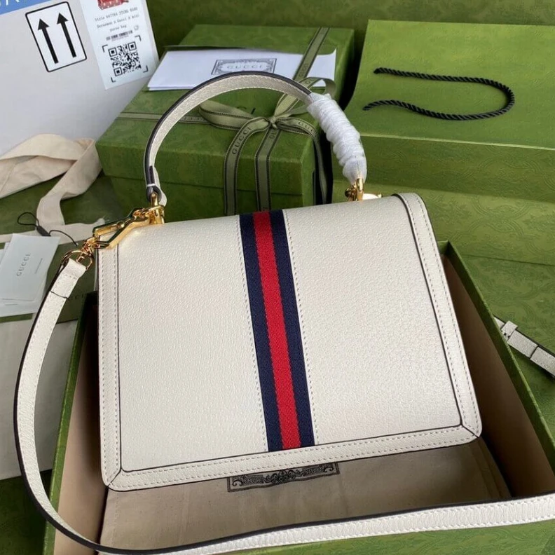 Lv belts replica Microfibe Gucci Ophidia Leather Small Top Handle Bag With Web