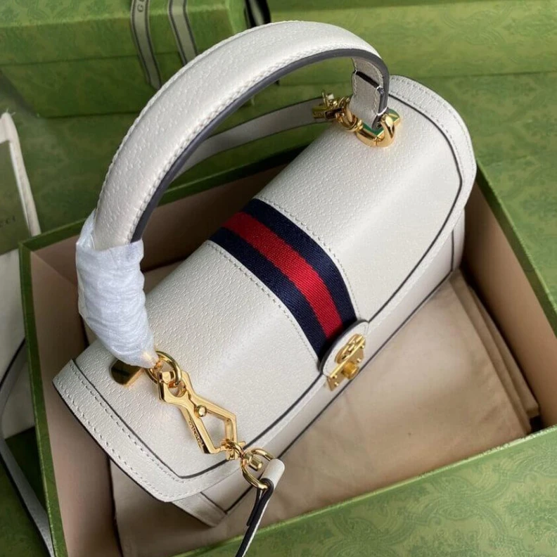 Lv belts replica Microfibe Gucci Ophidia Leather Small Top Handle Bag With Web