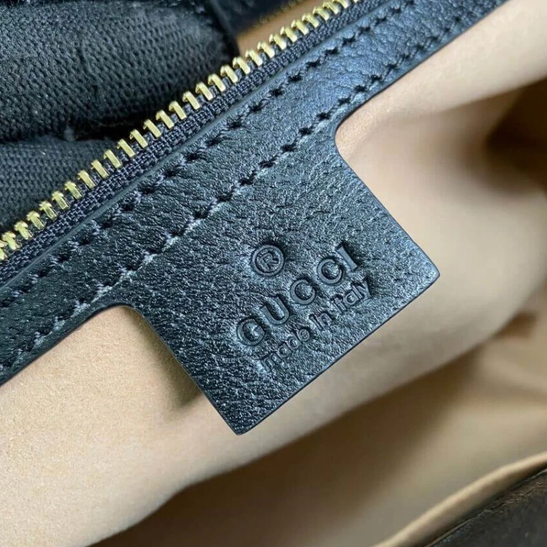 Replica bags lv Double G Gucci Ophidia Leather Tote Black