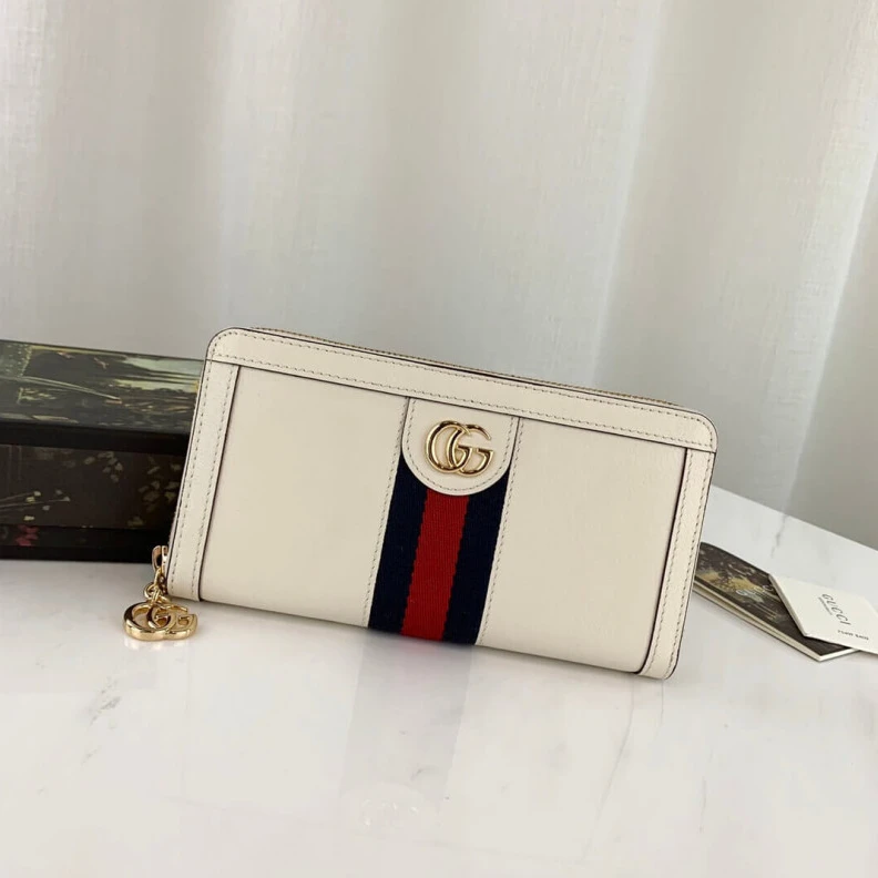 Top lv Zip aroun Gucci Ophidia Leather Zip Around Wallet