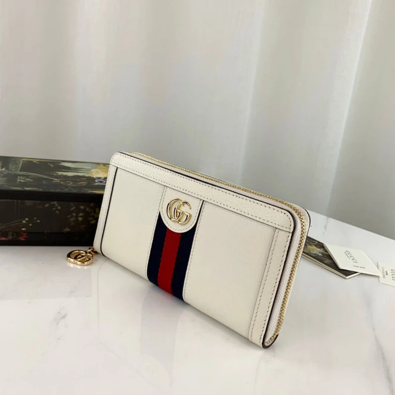 Top lv Zip aroun Gucci Ophidia Leather Zip Around Wallet
