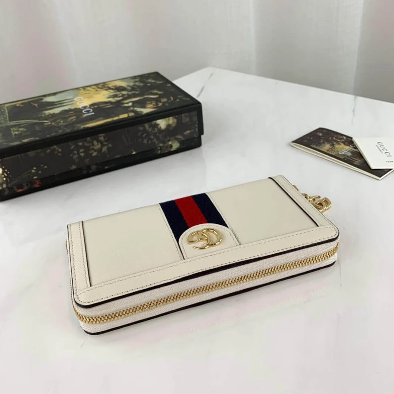 Top lv Zip aroun Gucci Ophidia Leather Zip Around Wallet