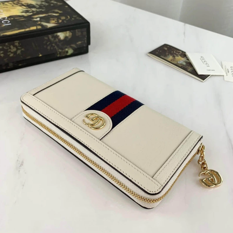 Top lv Zip aroun Gucci Ophidia Leather Zip Around Wallet