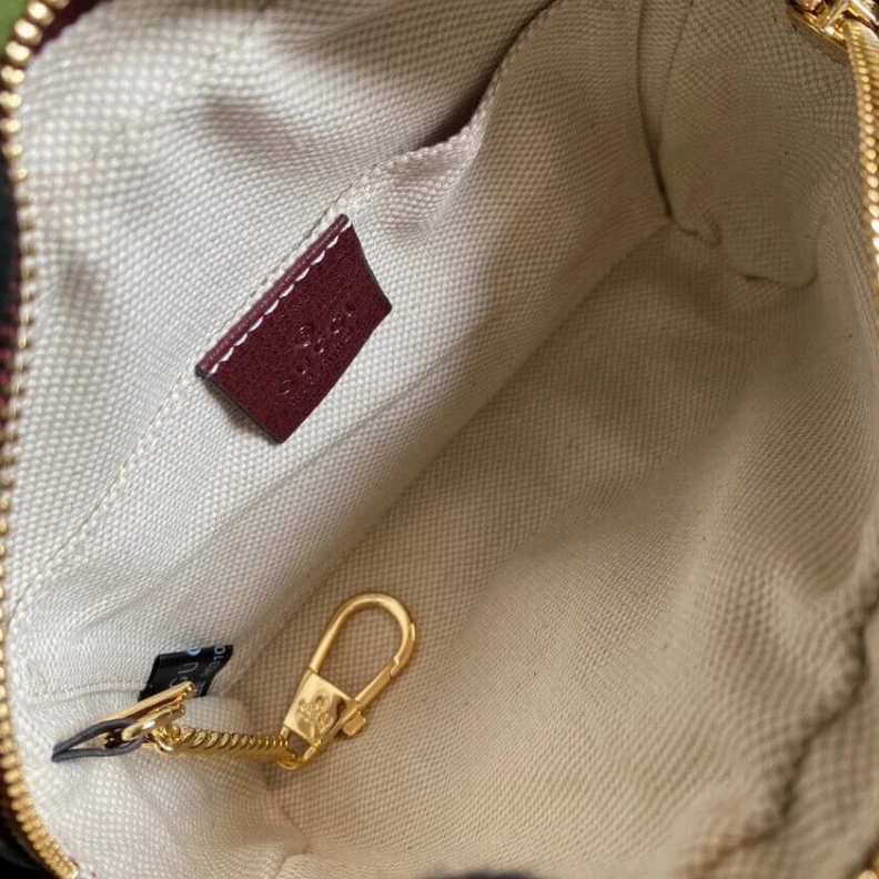Replica bag The mini O Gucci Ophidia Mini Bag With Web Burgundy
