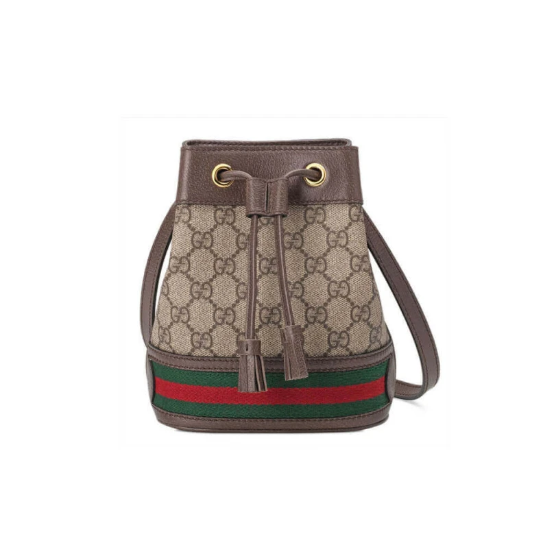 Adjustabl Gucci Ophidia Mini GG Bucket Bag