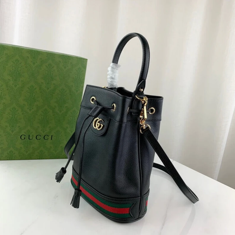 Kitlife Black ‘Oph Gucci Ophidia Small Bucket Bag Black