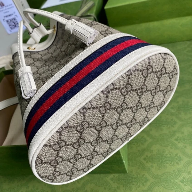 Kitlife ru Leather h Gucci Ophidia Small GG Bucket Bag White