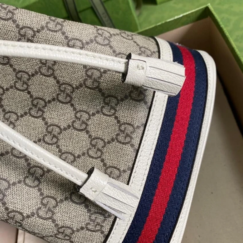 Kitlife ru Leather h Gucci Ophidia Small GG Bucket Bag White