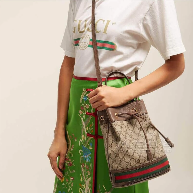 Replica bags lv Green and Gucci Ophidia Small GG Bucket Bag