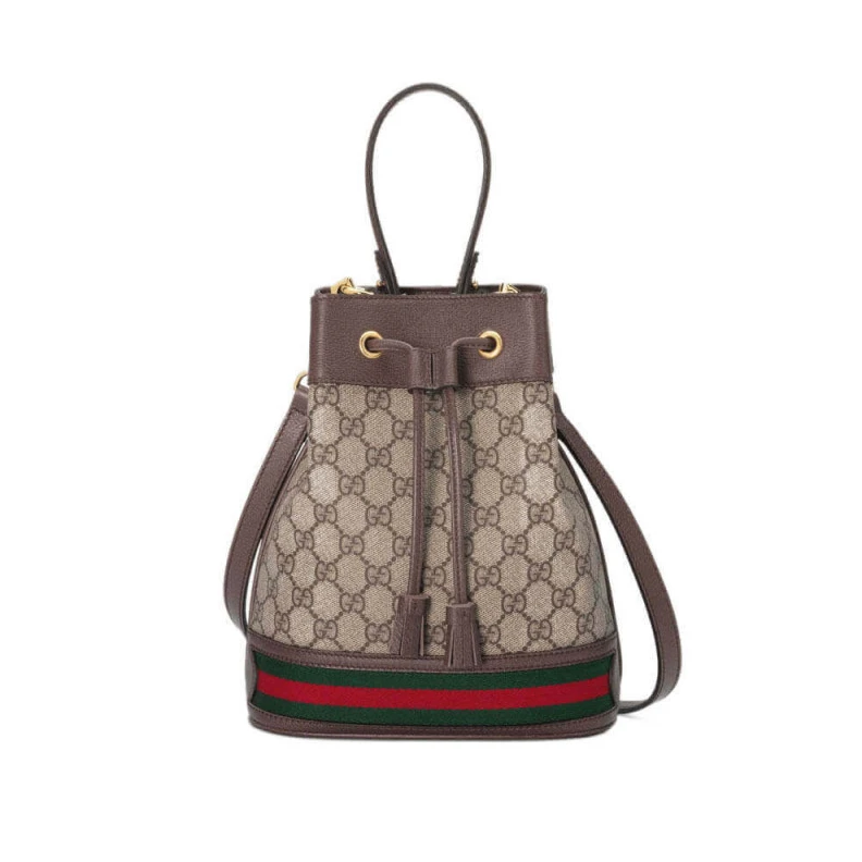 Green and Gucci Ophidia Small GG Bucket Bag