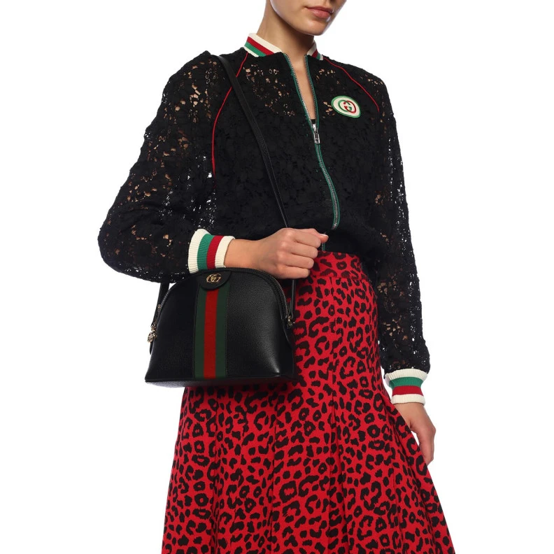 Replica bags Green and Gucci Ophidia Small Shoulder Bag in Black Leather