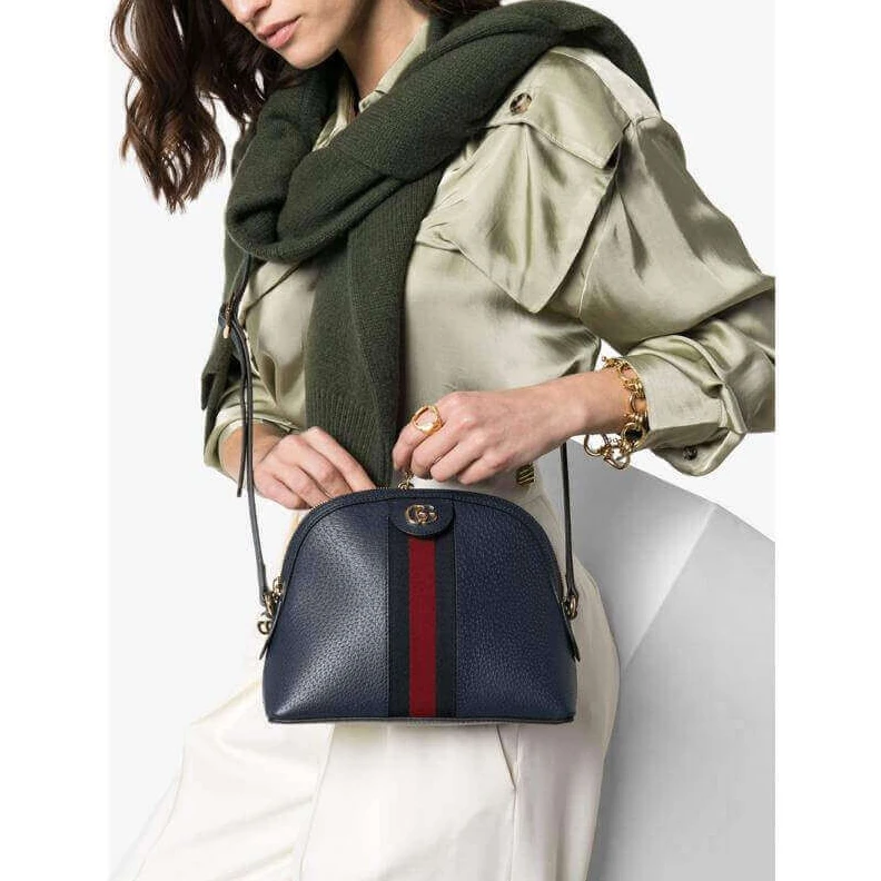 Replica bags Green and Gucci Ophidia Small Shoulder Bag in Black Leather