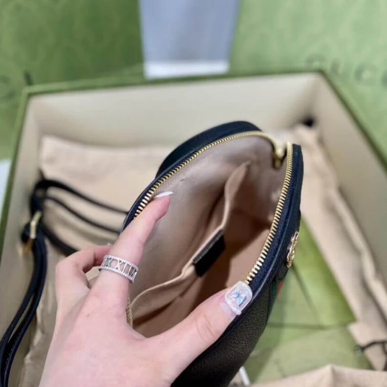 Replica bags Green and Gucci Ophidia Small Shoulder Bag in Black Leather