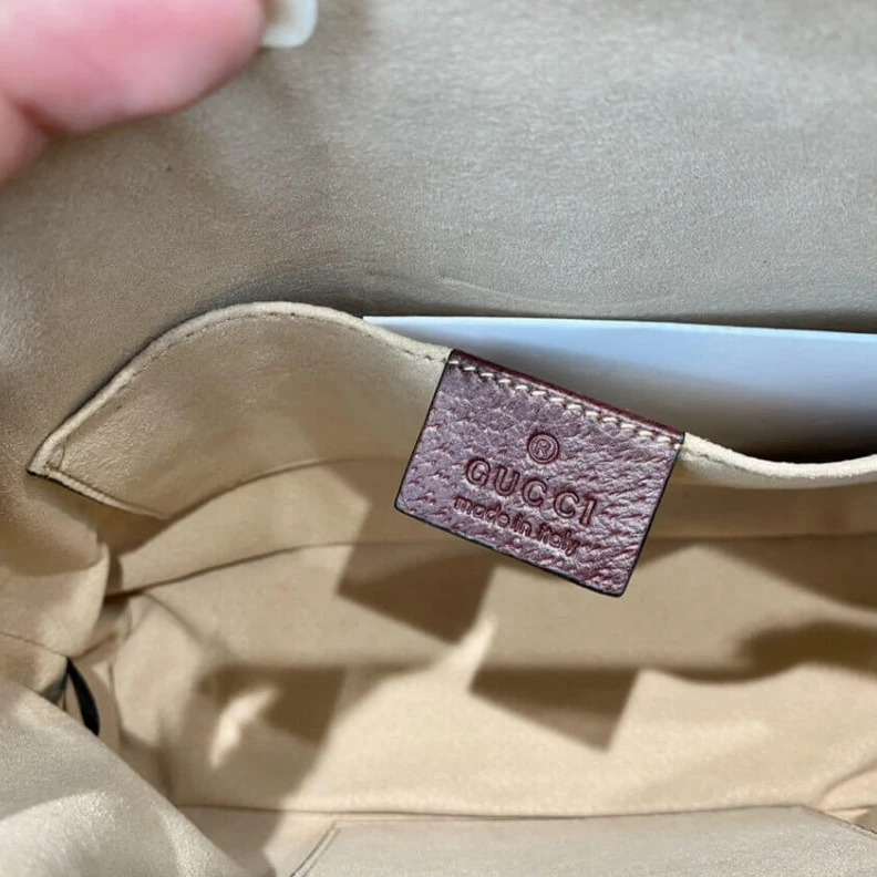 Replica bag Interior Gucci Ophidia Small Shoulder Bag in Burgundy Leather