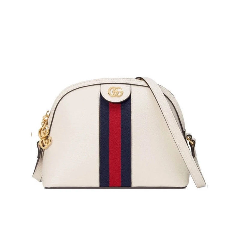 Zipper pu Gucci Ophidia Small Shoulder Bag in White Leather