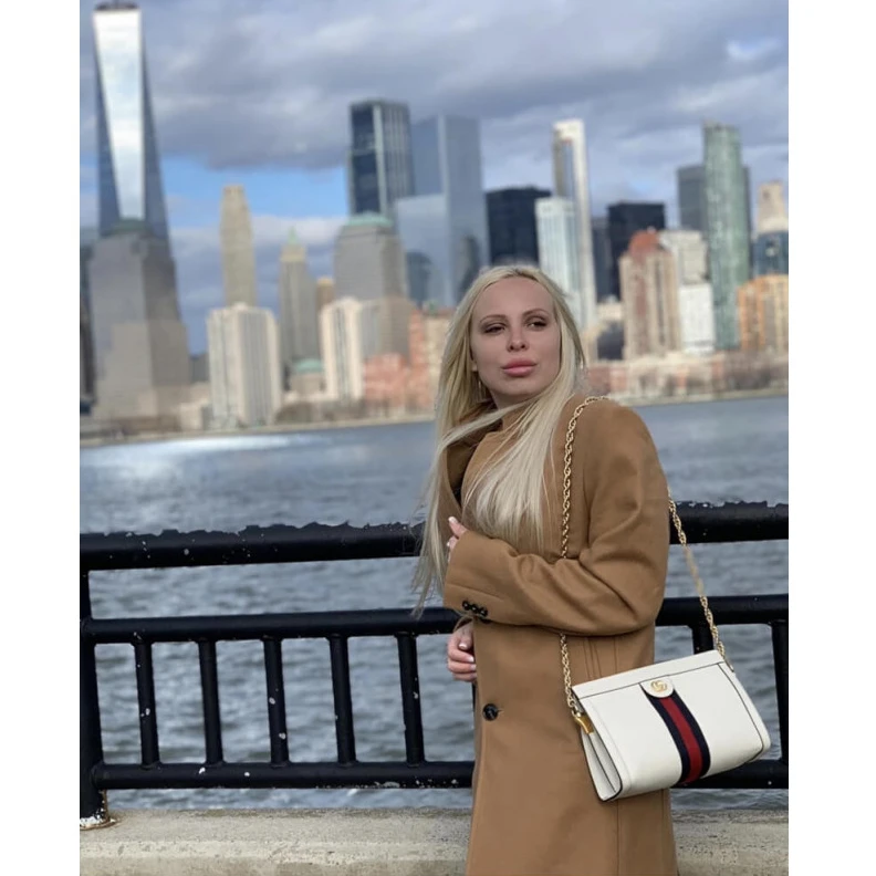 Kitlife ru Handpaint Gucci Ophidia Small Shoulder Bag in White Leather