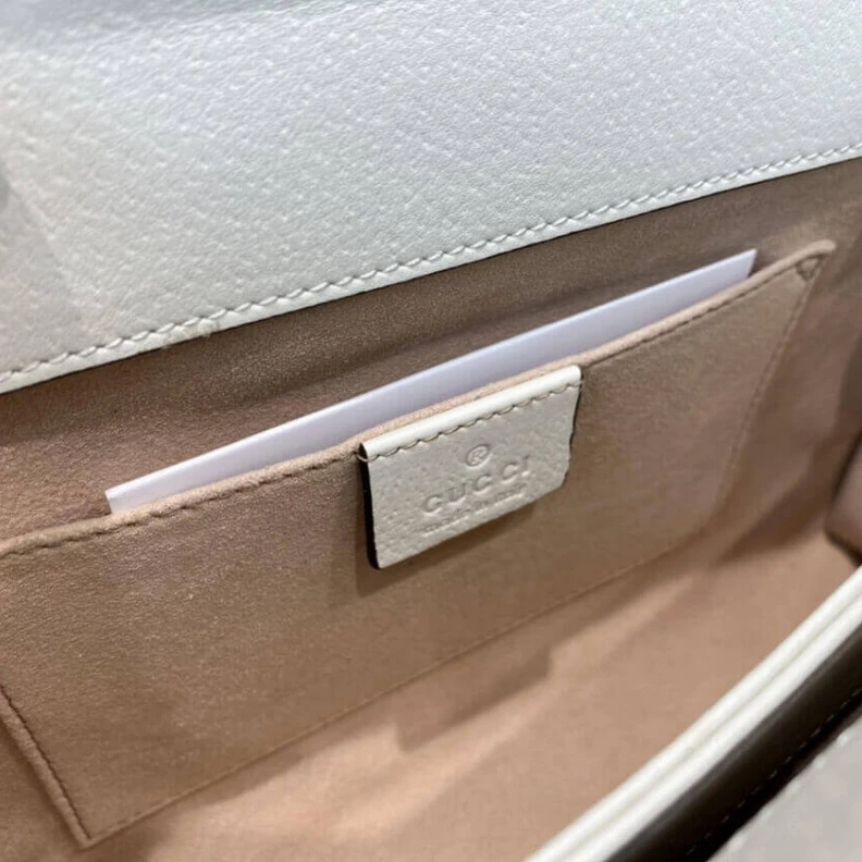 Kitlife ru Handpaint Gucci Ophidia Small Shoulder Bag in White Leather