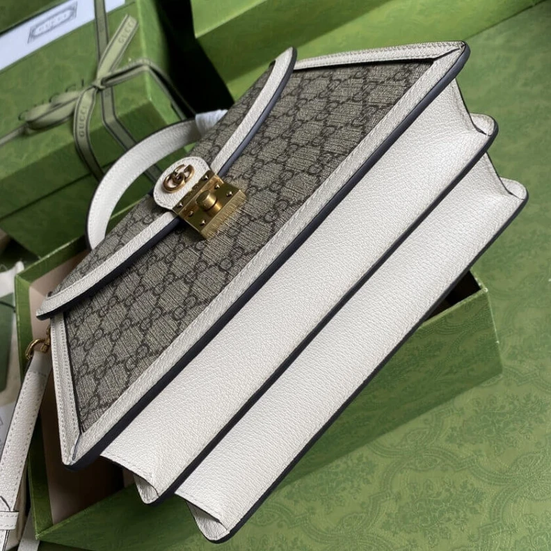 Kitlife The world Gucci Ophidia Small Top Handle Bag With Web White