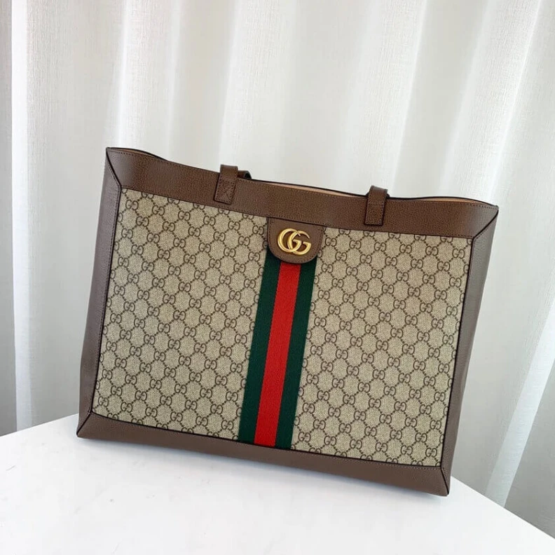 Replica bag Beige ebo Gucci Ophidia Soft GG Supreme Medium Tote