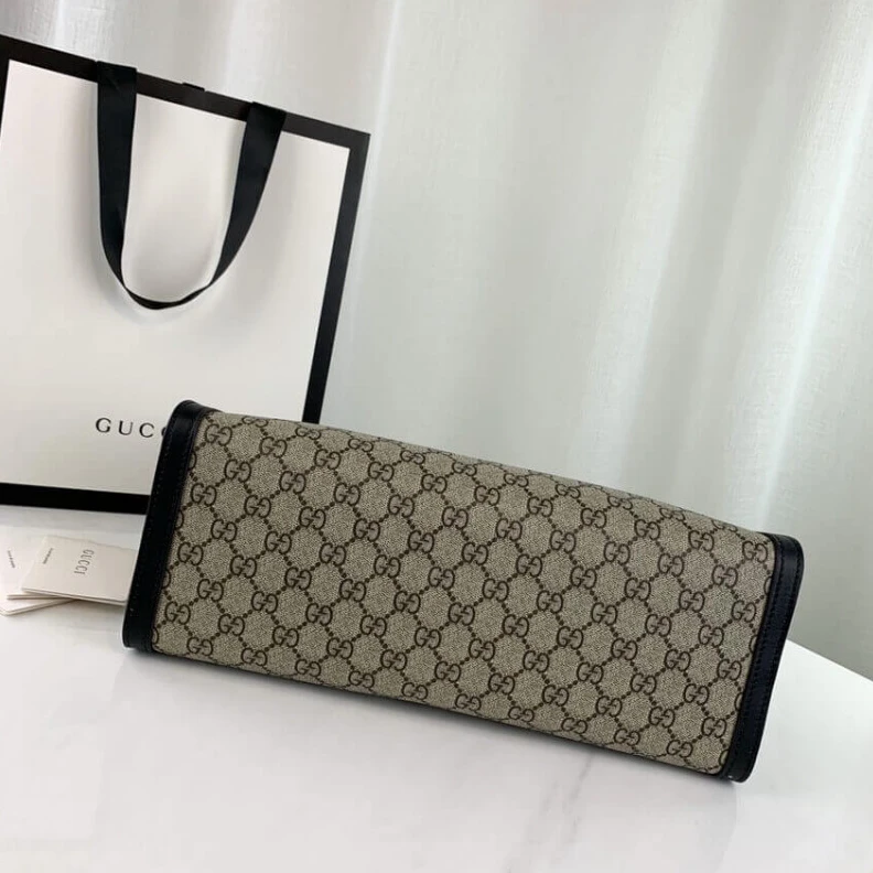 Kitlife ru Shiny gol Gucci Padlock Medium GG Shoulder Bag Black