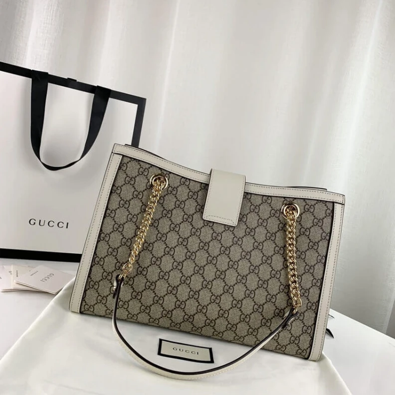 Kitlife ru Key with Gucci Padlock Medium GG Shoulder Bag White