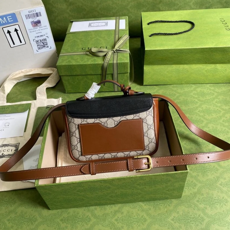 Replica bag Microfibr Gucci Padlock Mini Bag Black