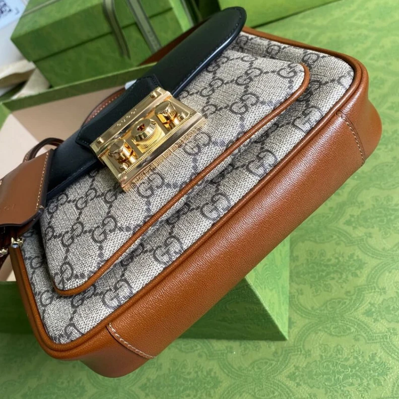 Replica bag Microfibr Gucci Padlock Mini Bag Black
