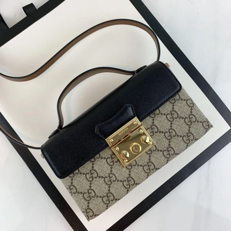 Replica bags Lock clor Gucci Padlock Mini Bag Black