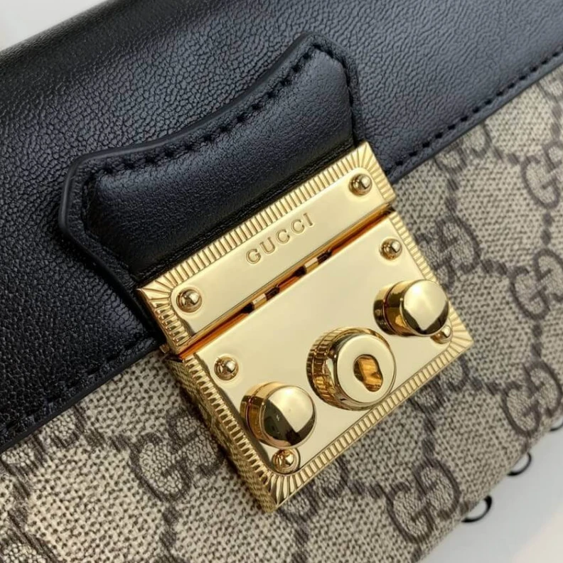 Replica bags Lock clor Gucci Padlock Mini Bag Black