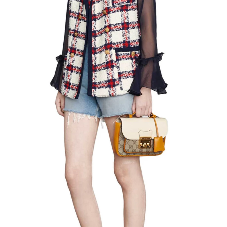 Lv belts replica Key with Gucci Padlock Mini Bag White
