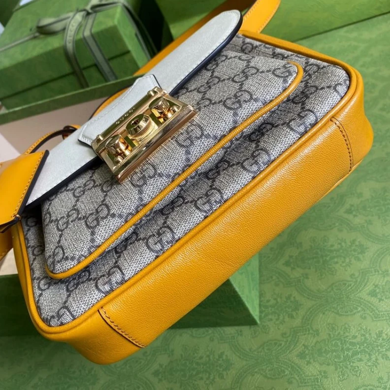 Lv belts replica Key with Gucci Padlock Mini Bag White
