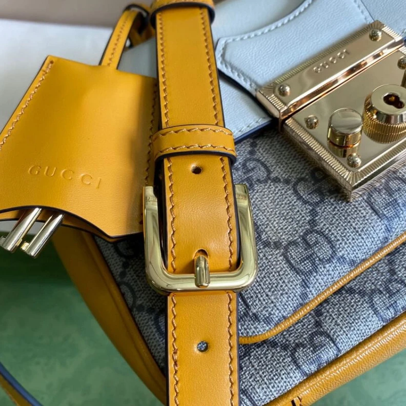 Lv belts replica Key with Gucci Padlock Mini Bag White