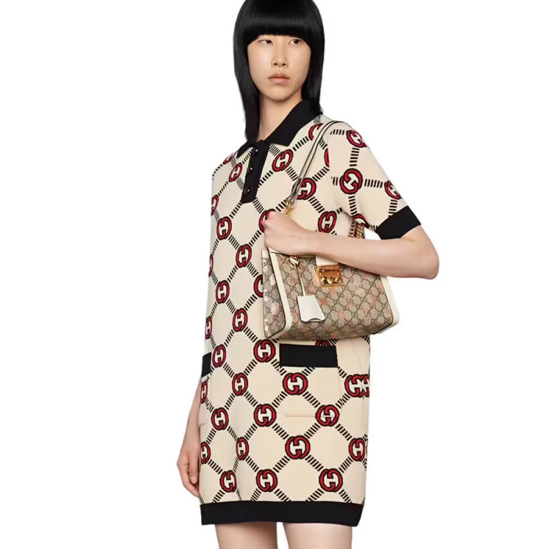 Top lv Lock clos Gucci Padlock Small Berry Tote Bag