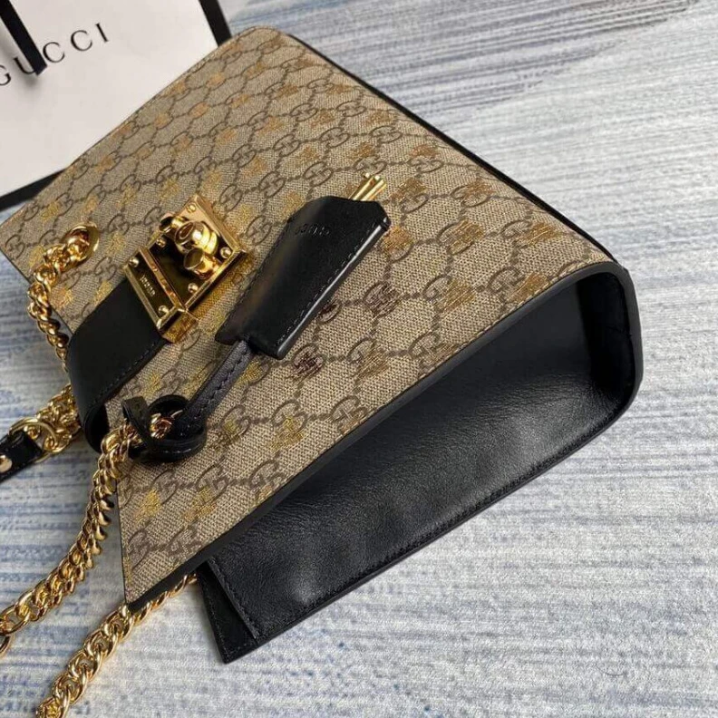 Replica bags 26 x 18 x Gucci Padlock Small GG Bees Shoulder Bag