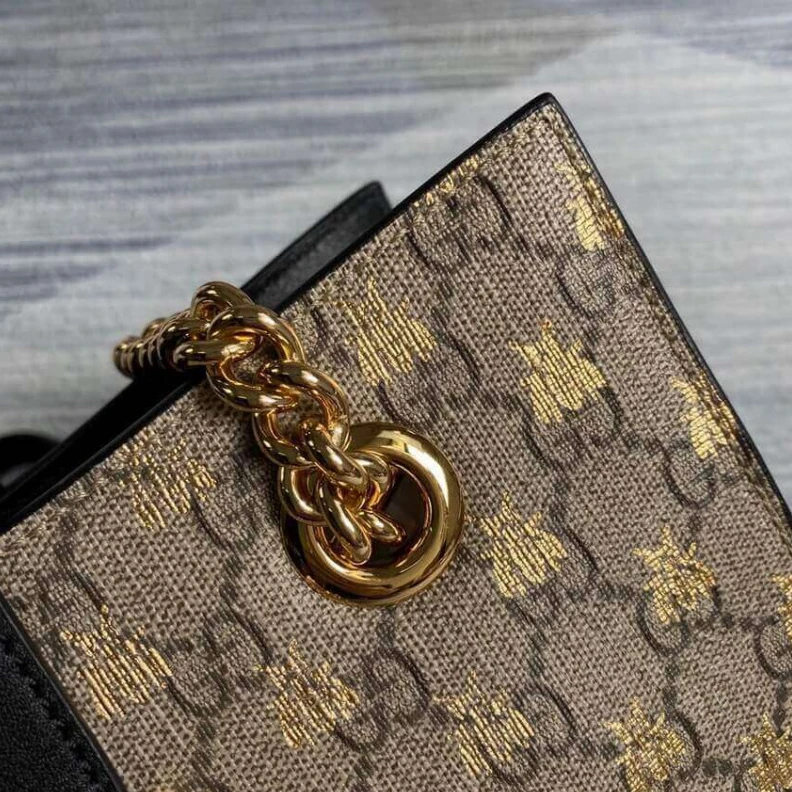 Replica bags 26 x 18 x Gucci Padlock Small GG Bees Shoulder Bag