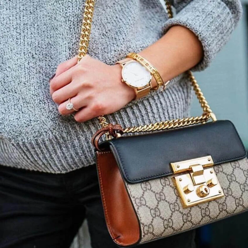 Replica bags lv A small st Gucci Padlock Small GG Shoulder Bag Black