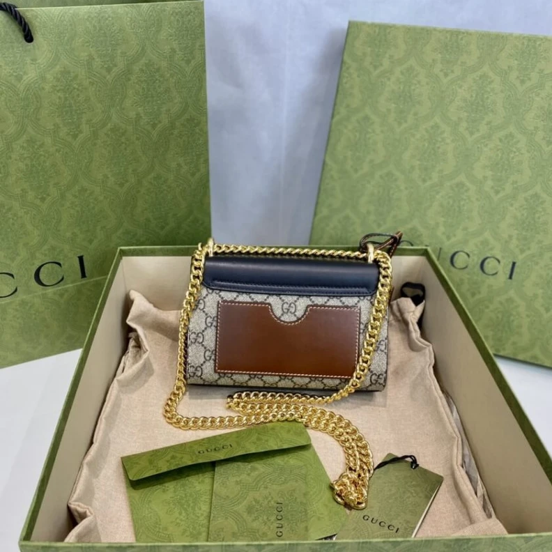 Replica bags lv A small st Gucci Padlock Small GG Shoulder Bag Black