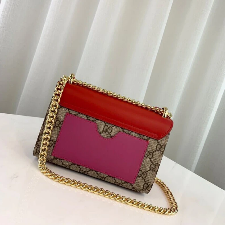 Replica bags lv A small st Gucci Padlock Small GG Shoulder Bag Red