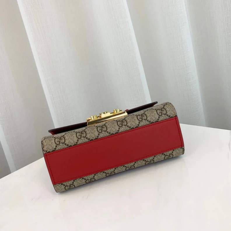 Replica bags lv A small st Gucci Padlock Small GG Shoulder Bag Red