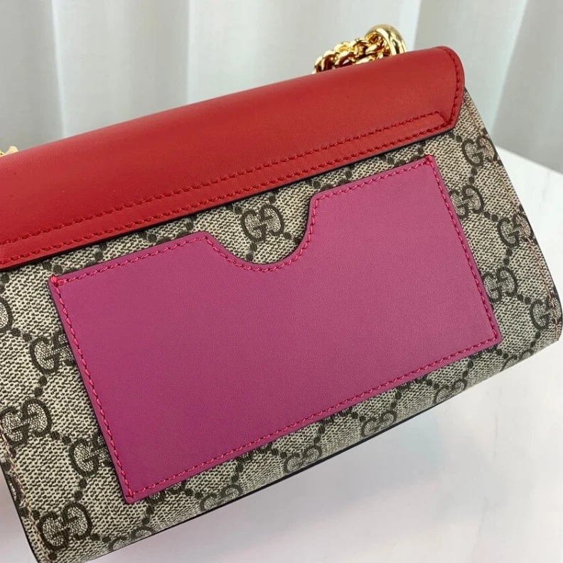 Replica bags lv A small st Gucci Padlock Small GG Shoulder Bag Red