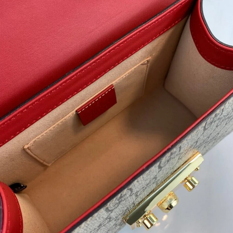 Replica bags lv A small st Gucci Padlock Small GG Shoulder Bag Red